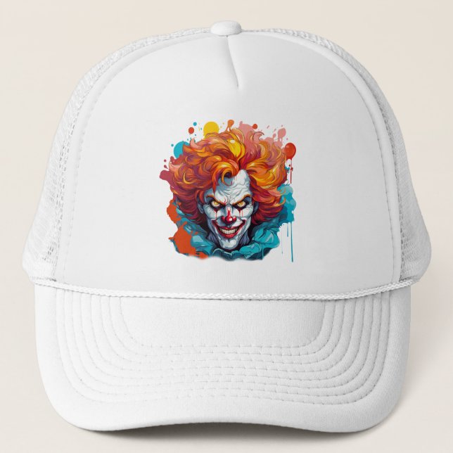 Gorra De Camionero Payaso de horror animado (Anverso)