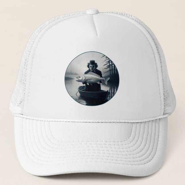 Gorra De Camionero Payaso pescador pesca graciosa camiseta de Hallowe (Anverso)