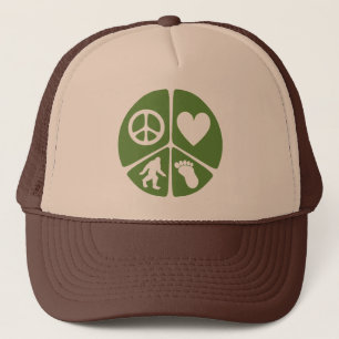 Gorra De Camionero Paz Amor Bigfoot