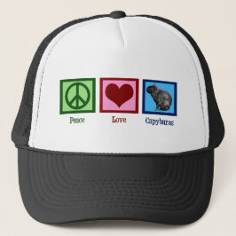 Gorra De Camionero Paz Amor Capybaras