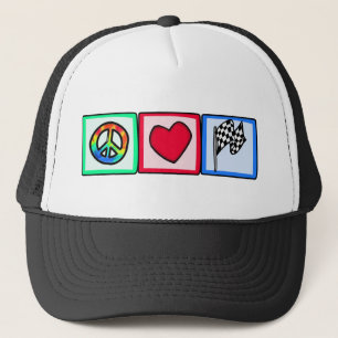 Gorra De Camionero Paz, amor, Carreras
