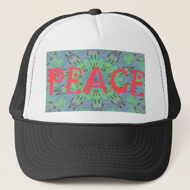 Gorra De Camionero Paz, amor e impresión africana: Paz sea contigo (Anverso)