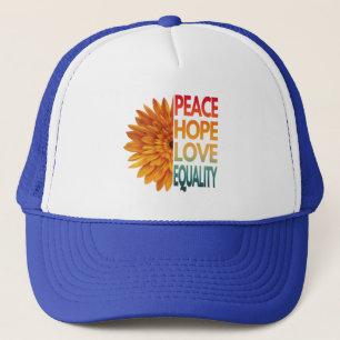 GORRA DE CAMIONERO PAZ AMOR ESPERANZA IGUALDAD