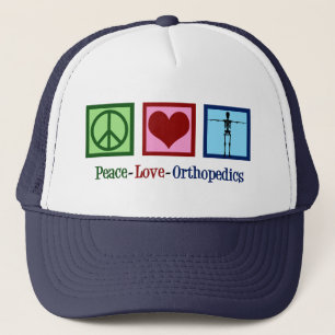 Gorra De Camionero Paz Amor Ortopédicos Cute Ortopedistas