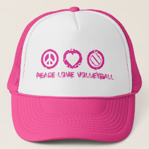 Gorra De Camionero Paz, amor, rosa final v2 del voleibol