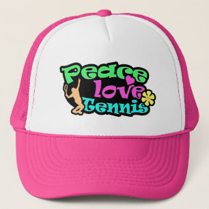 Gorra De Camionero Paz, amor, tenis; Retro