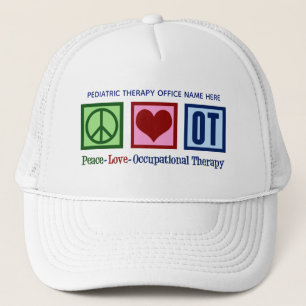 Gorra De Camionero Paz Amor Terapia Ocupacional Personalizado OT