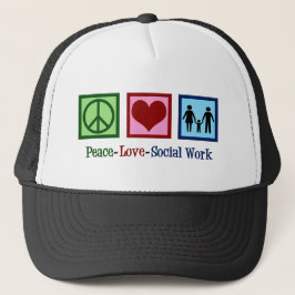 Gorra De Camionero Paz Amor Trabajo Social