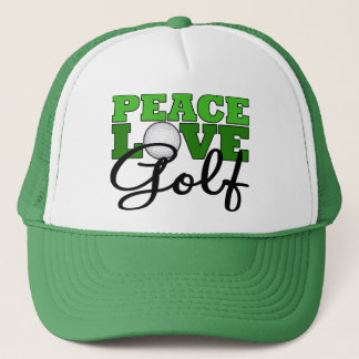 Gorra De Camionero Paz, amor y golf