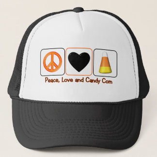 Gorra De Camionero Paz, amor y pastillas de caramelo