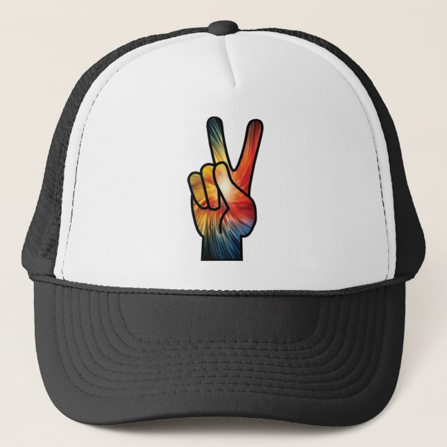 Gorra De Camionero Paz arcoiris (Anverso)