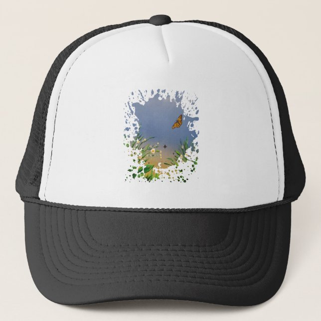 Gorra De Camionero Paz de mariposa (Anverso)
