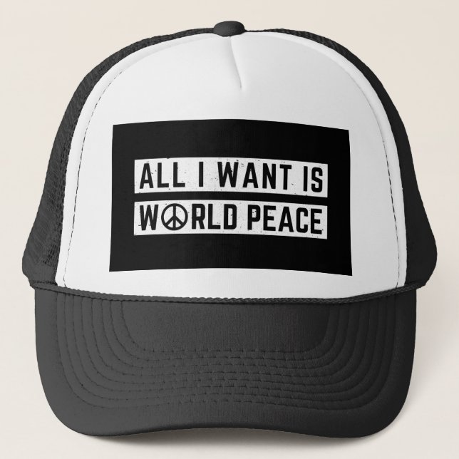 Gorra De Camionero Paz Mundial (Anverso)