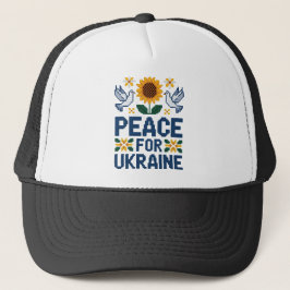 Gorra De Camionero Paz para Ucrania arte popular de piano