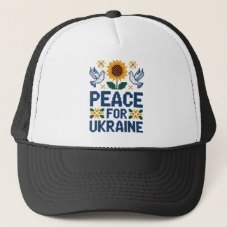 Gorra De Camionero Paz para Ucrania arte popular de piano