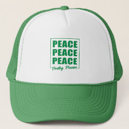 Gorra de camionero Paz Paz Paz Por Favor