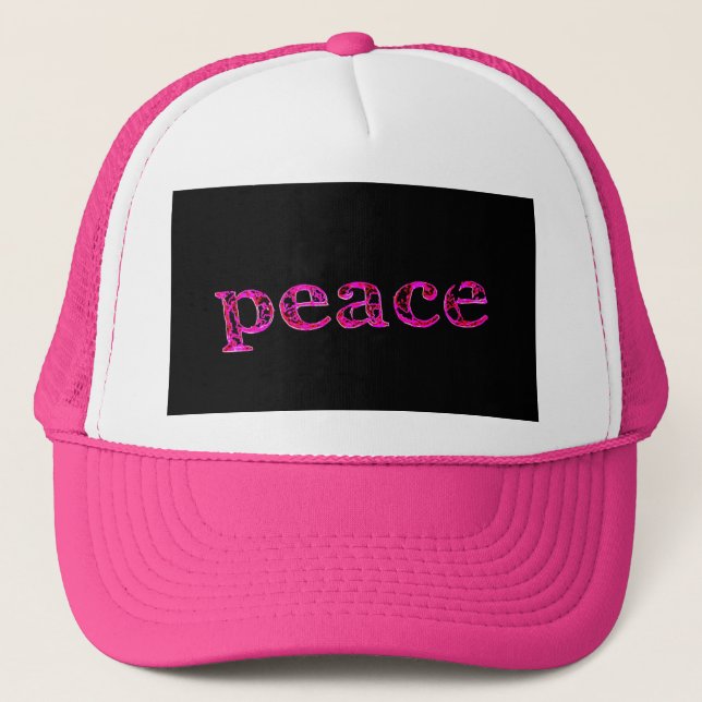 Gorra De Camionero paz rosa (Anverso)