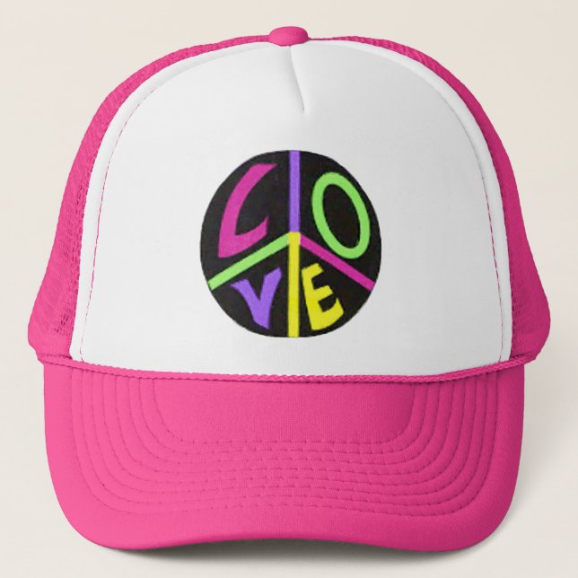 Gorra De Camionero Paz y amor (Anverso)