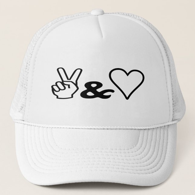 Gorra De Camionero Paz y amor (Anverso)