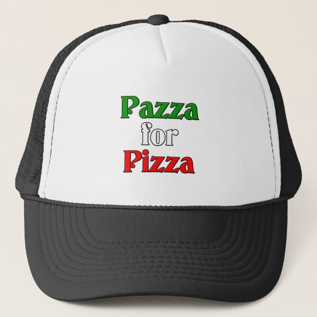 Gorra De Camionero Pazza para la pizza (Anverso)