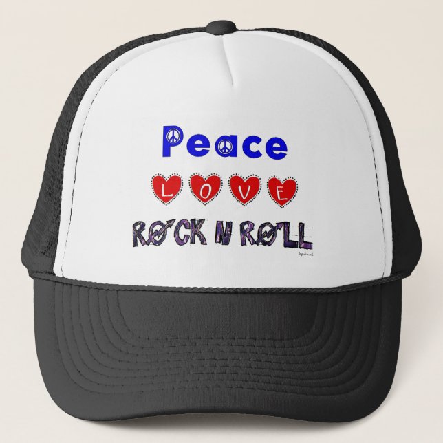 Gorra De Camionero Peace Love (Anverso)