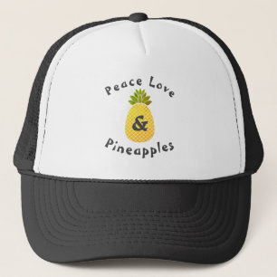 Gorra De Camionero Peace, love, and Pineapples Trucker Hat