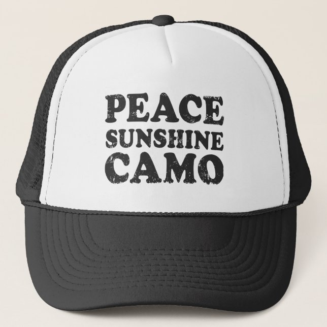 Gorra De Camionero Peace Love Camo (Anverso)