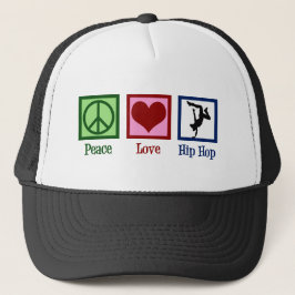 Gorra De Camionero Peace Love Hip Hop