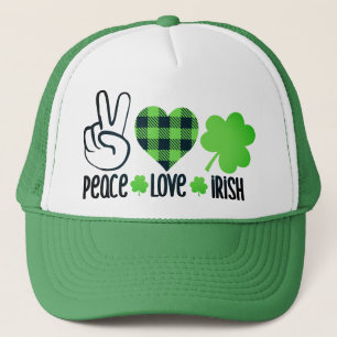 Gorra De Camionero Peace Love Irish-60682
