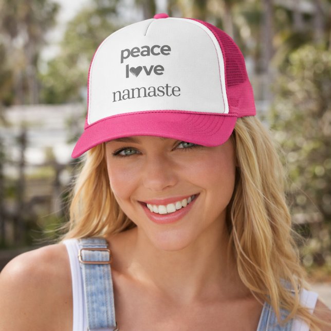 Gorra De Camionero Peace Love Namaste - Motivational Modern Lifestyle (Subido por el creador)