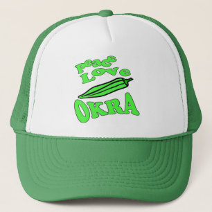 Gorra De Camionero Peace Love Okra