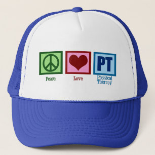 Gorra De Camionero Peace Love Physical Therapist