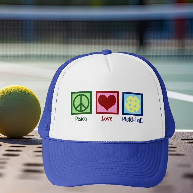 Gorra De Camionero Peace Love Pickleball (Subido por el creador)