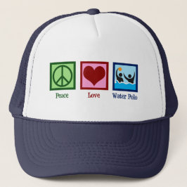 Gorra De Camionero Peace Love Water Polo