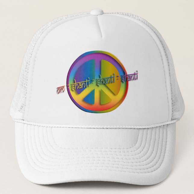 Gorra De Camionero Peace Om Shanti (Anverso)