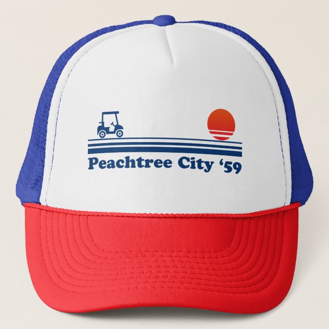 Gorra De Camionero Peachtree City Georgia Lifestyle Golf Carro Sunset (Anverso)