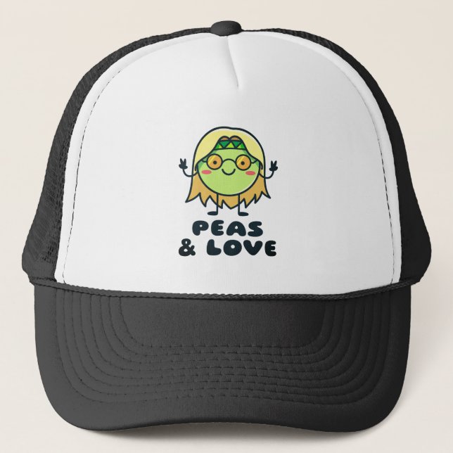 Gorra De Camionero Peas y amor (Anverso)