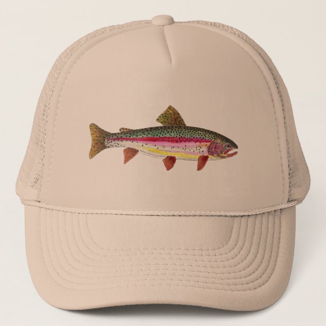 Gorra De Camionero Peces de trucha arco iris (Anverso)