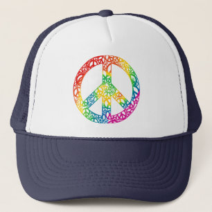 Gorra De Camionero Pedazos del arco iris de paz