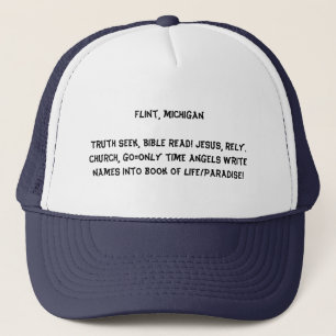Gorra De Camionero ¡Pedernal, Michigan! ¡casquillo cristiano!
