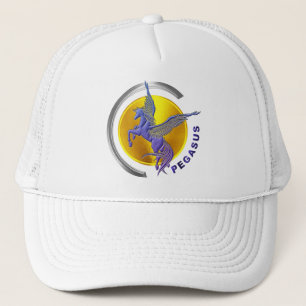 Gorra De Camionero Pegasus Silver Arc con Sol Dorado
