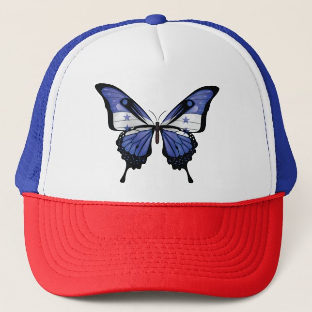 Gorra De Camionero Pegatina de Bandera de Mariposa de Bruto (Anverso)