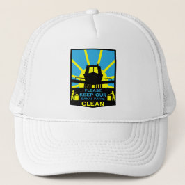 Gorra De Camionero Pegatinas Y Rótulos De Barcos Cercanos