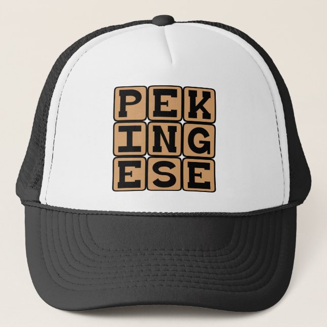 Gorra De Camionero Pekinés, antigua raza de perro toy (Anverso)