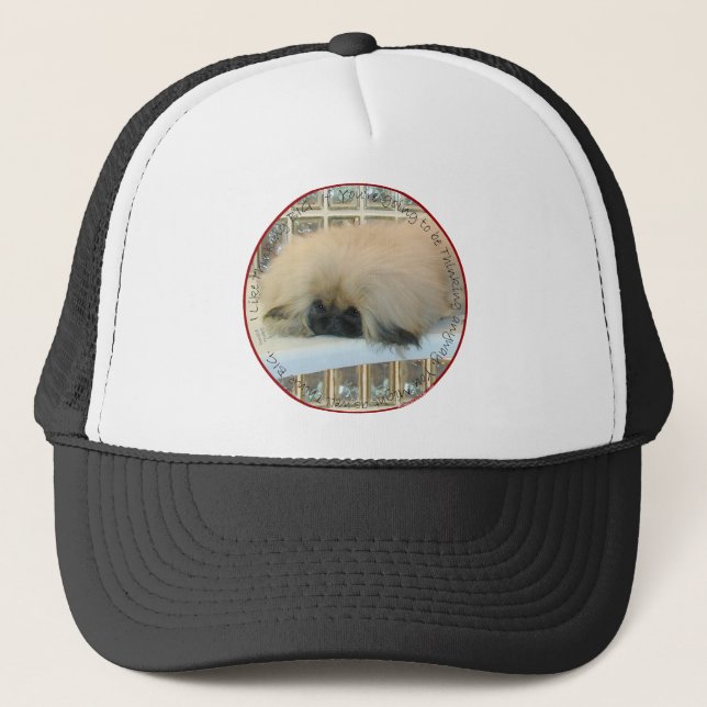 Gorra De Camionero Pekinés Pensando en Grande (Anverso)
