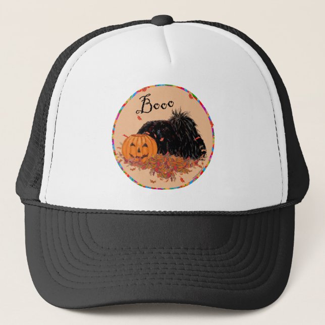 Gorra De Camionero Pekingese Halloween (Anverso)