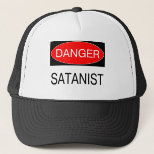 Gorra De Camionero Peligro - Camiseta Divertida Satanista Taza Sombre