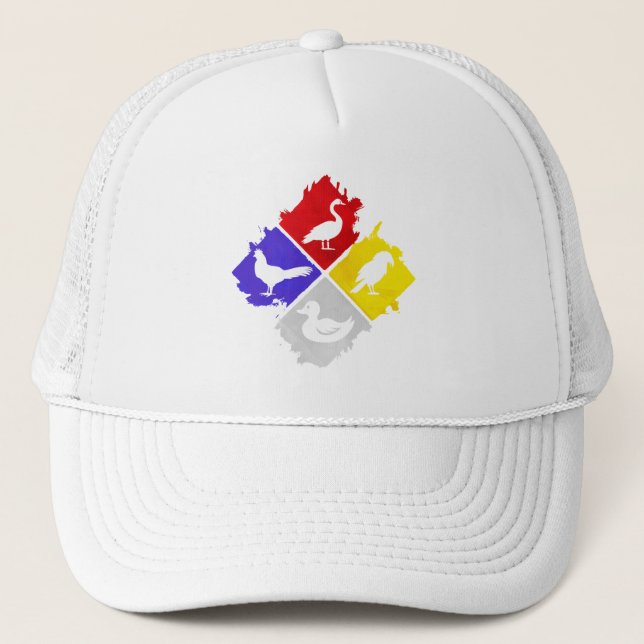 Gorra De Camionero Peligro de pájaro (Anverso)