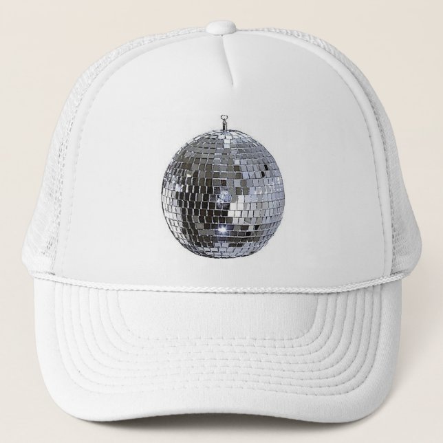 Gorra De Camionero Pelota de disco plateado (Anverso)