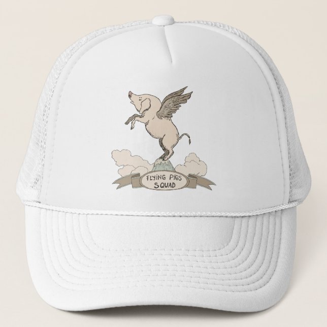 Gorra De Camionero Pelotón de los cerdos del vuelo (Anverso)